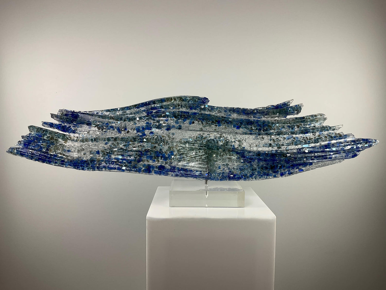 &quot;Le mer&quot; Glass &amp; Acrylic Sculpture